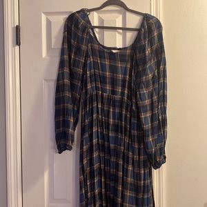 Size XL long sleeve plaid dress